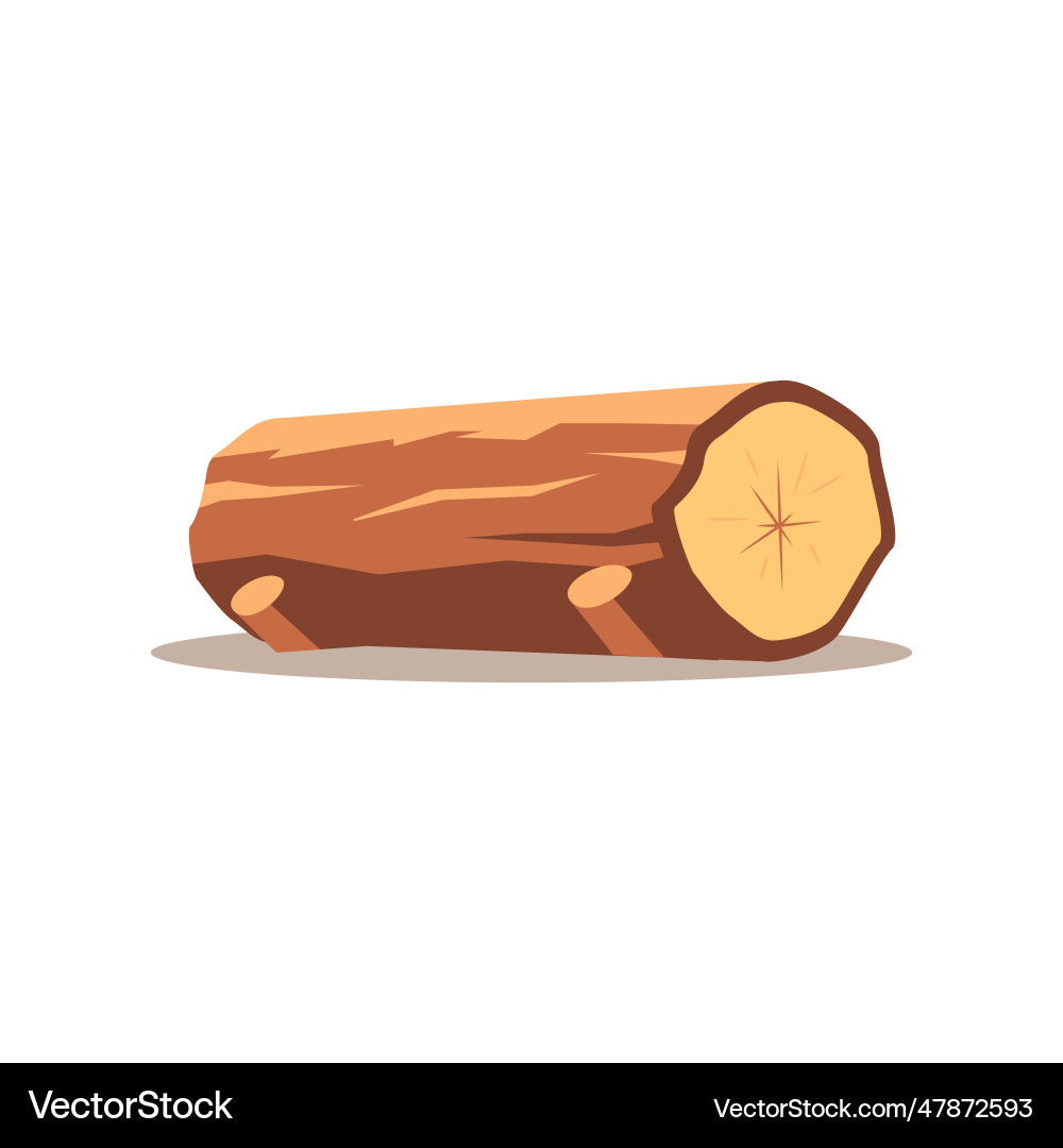 Tree log or wood trunk design vector image