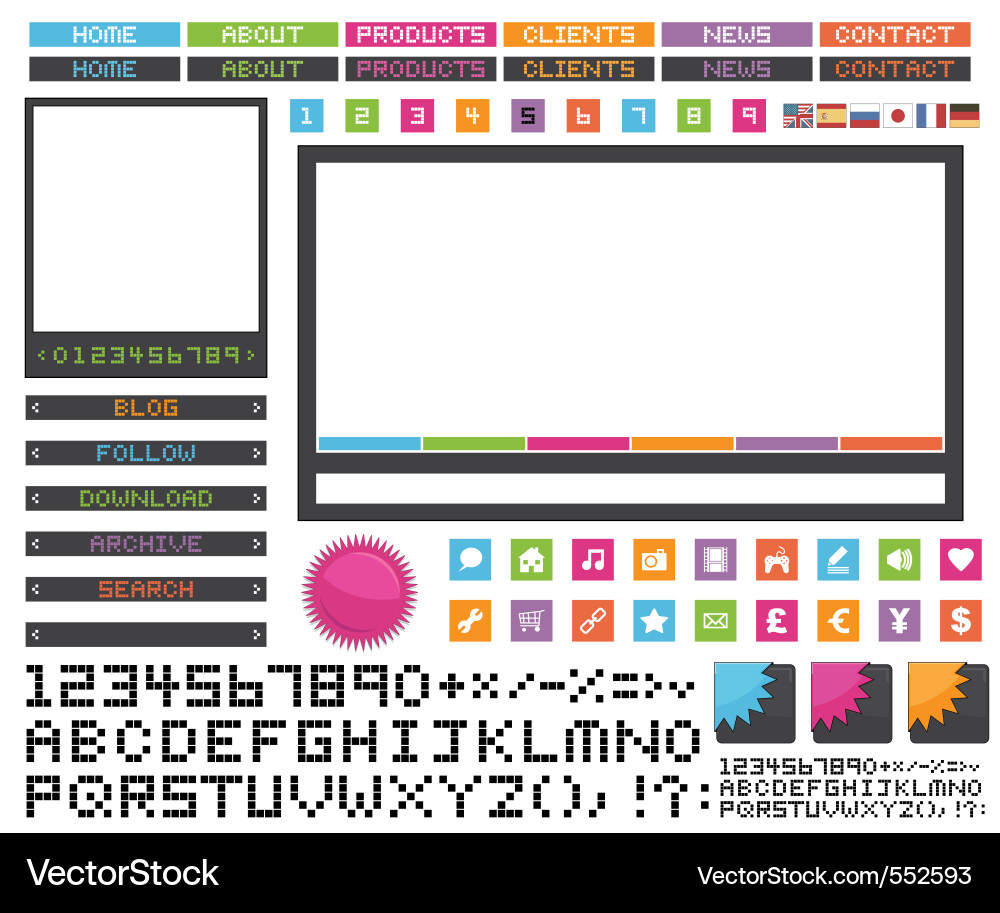 Web objects vector image