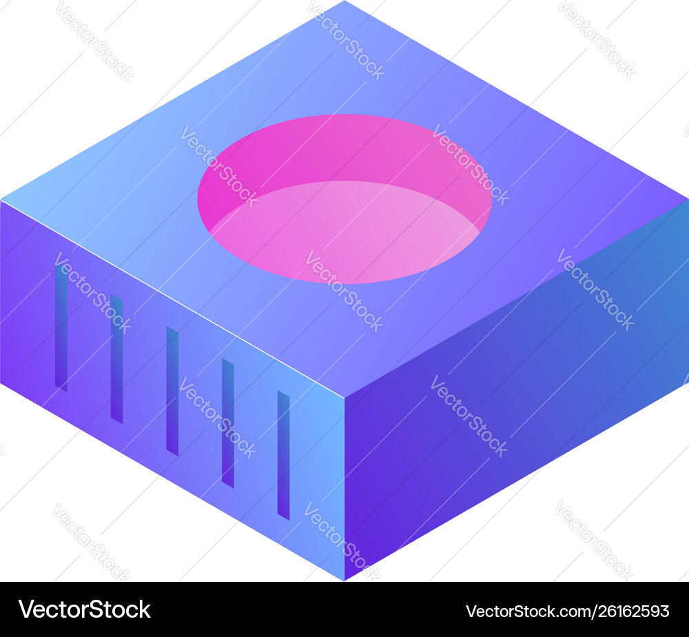 Wifi cube icon isometric style Wifi cube icon isometric style vector image