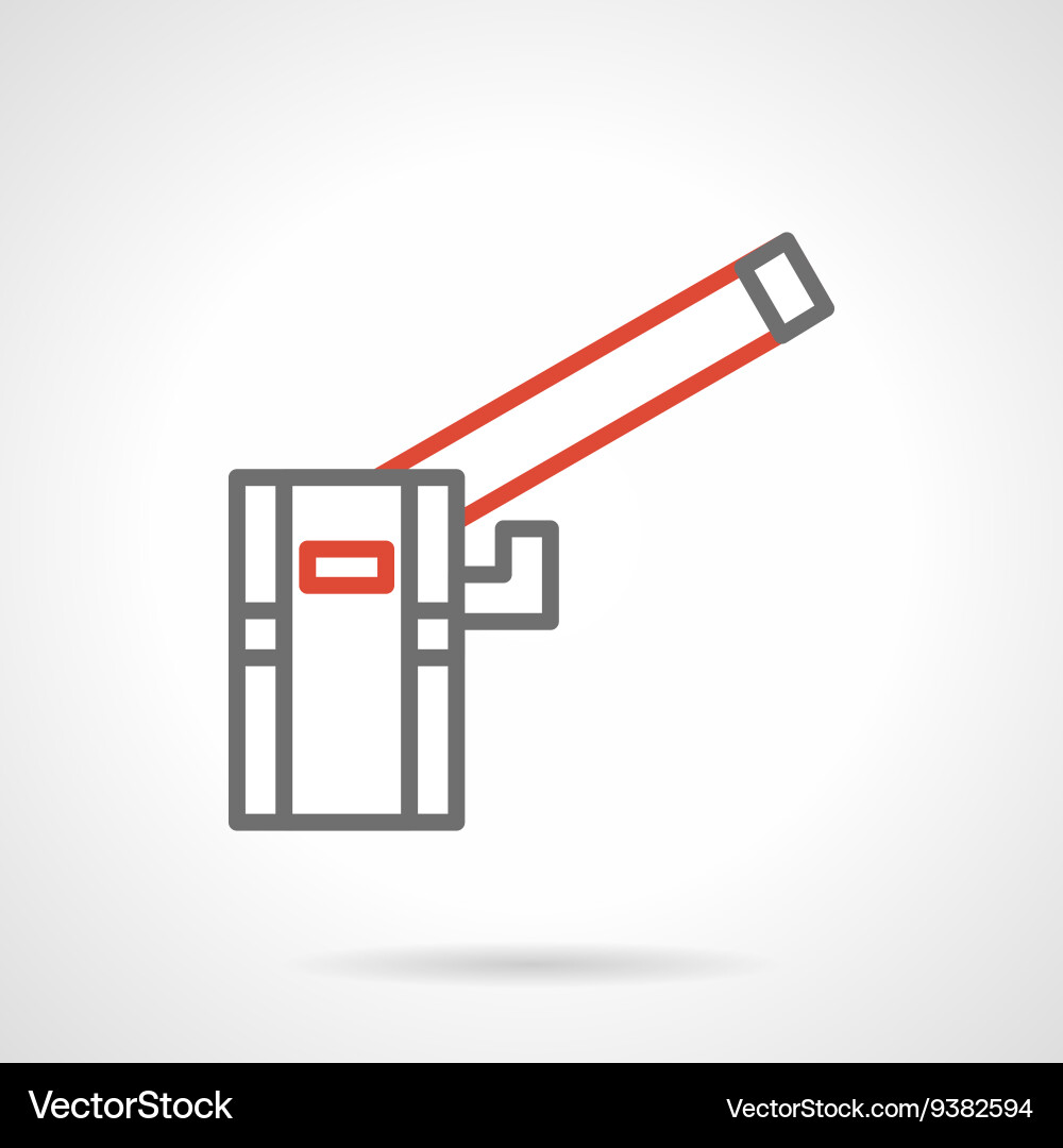 Automatic rising barrier simple line icon Vector Image