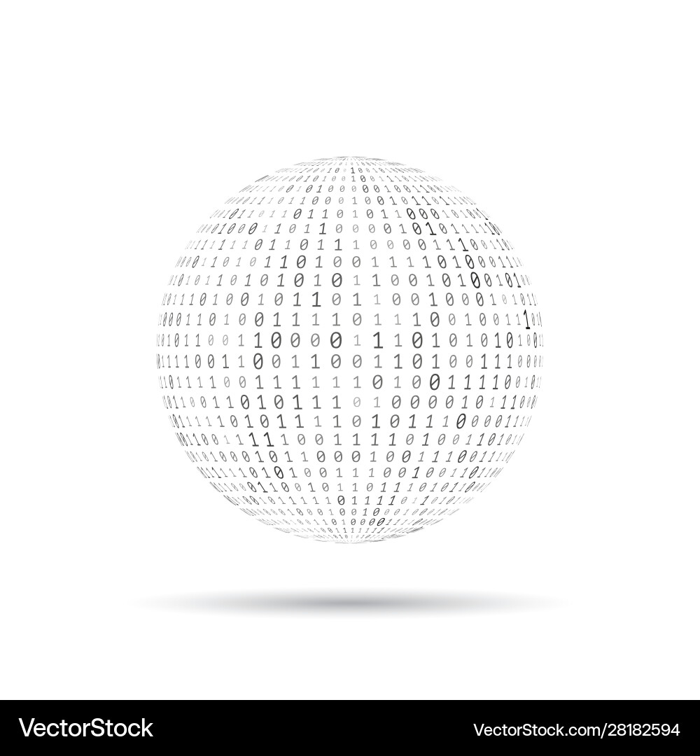 Binary Code Globe vector image