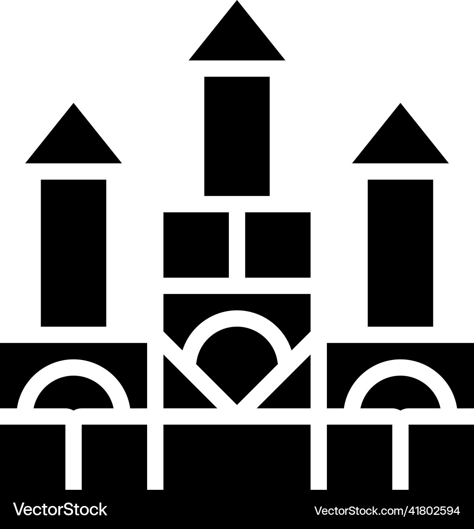 Building blocks glyph icon Vector Image