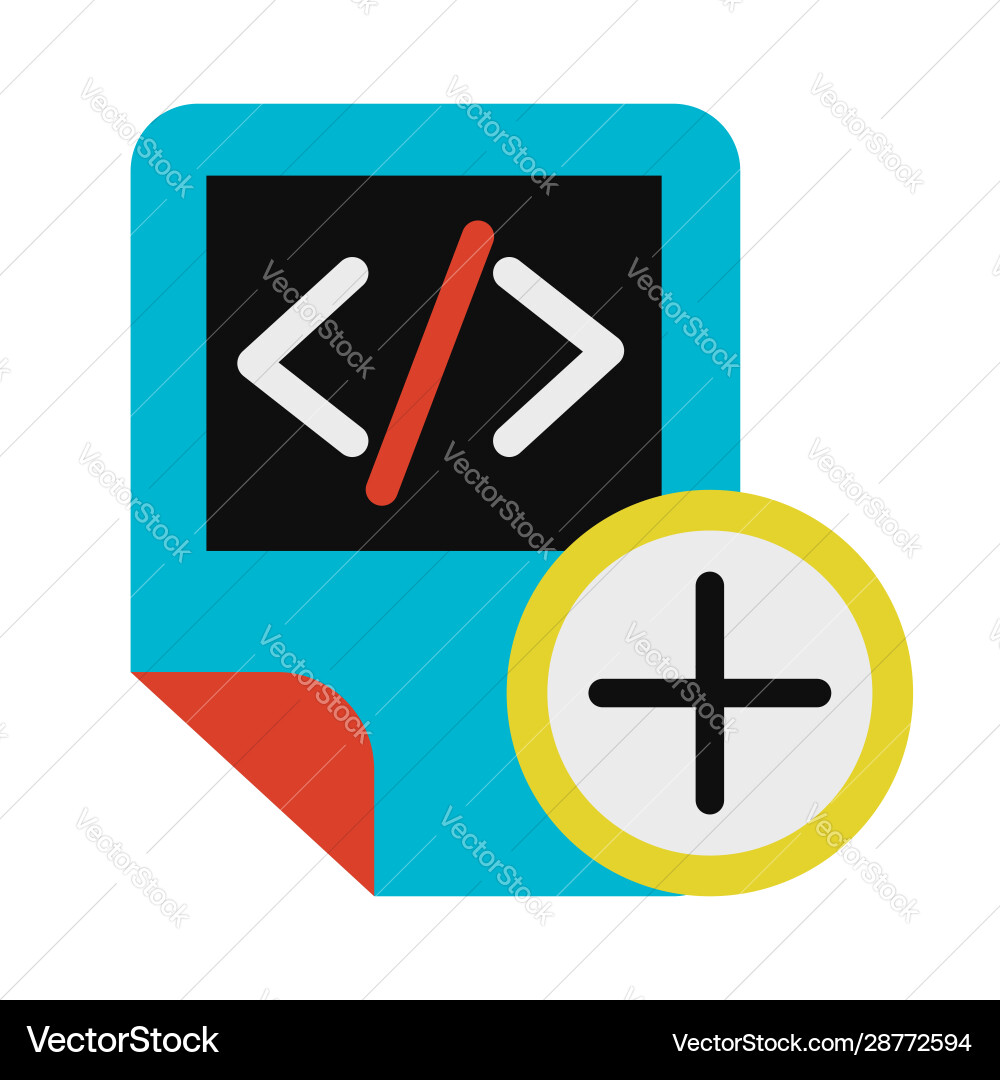 Code-Skript-Datei hinzufügen Symbol Glyph-Symbol Code-Skript-Datei hinzufügen Symbol Glyph-Symbol vektorbild