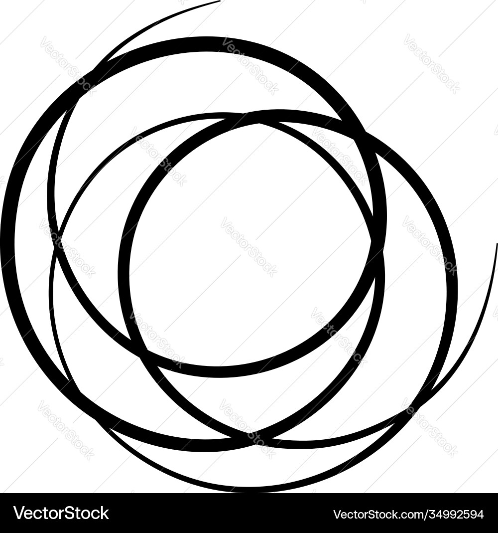 Curlicue loop shapes elements Vector Image