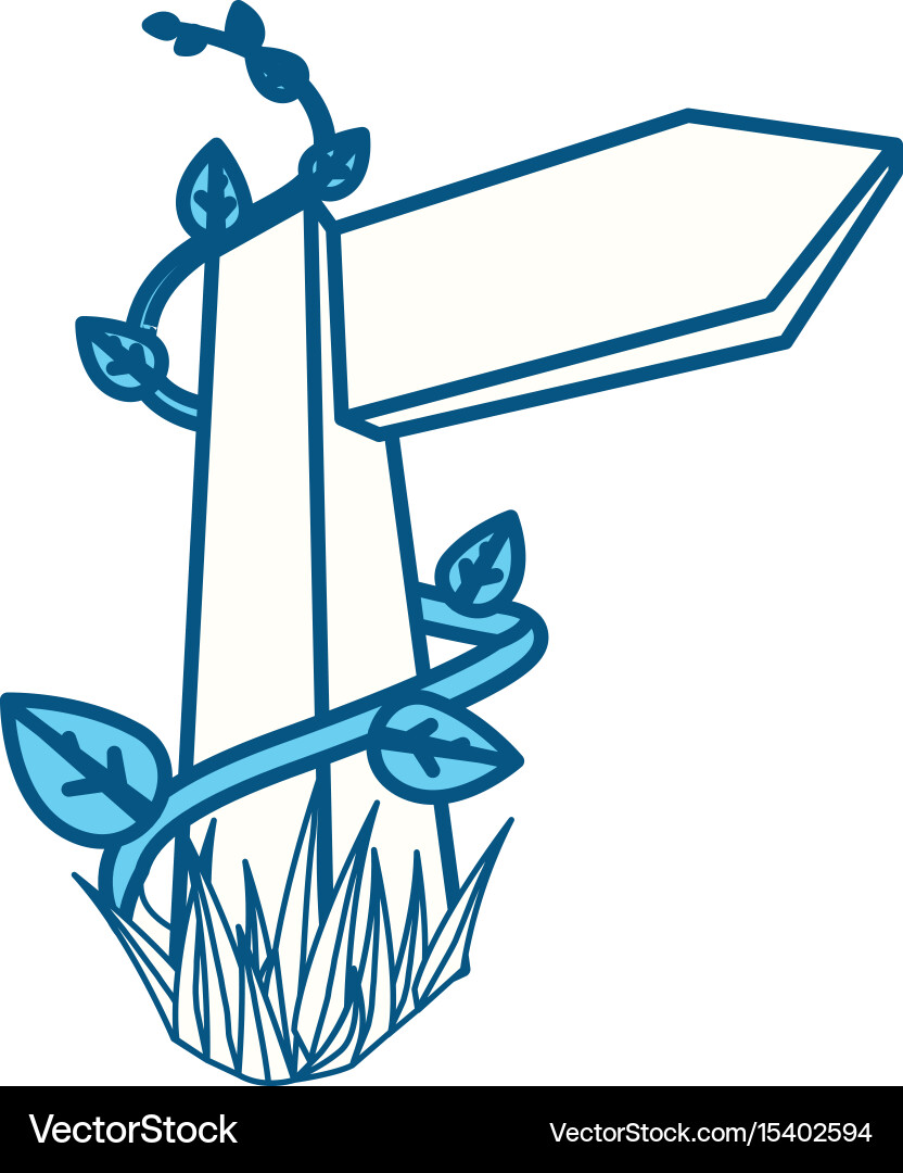 Empty signpost isolated vector image