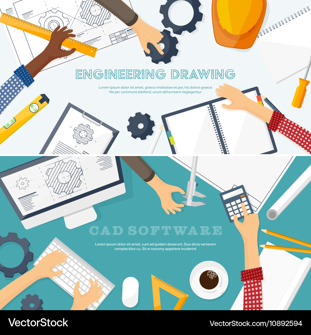 Engineering and architecture vector image