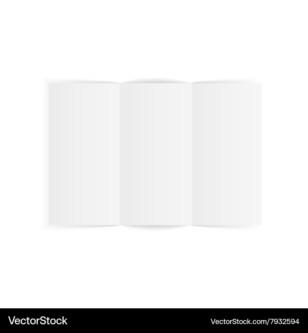 Fold empty flyer in realistic style Vector Image