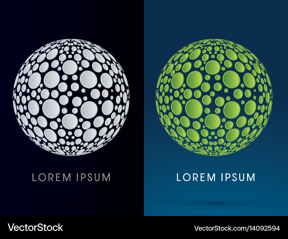 Green Sphere Ball Vector Image