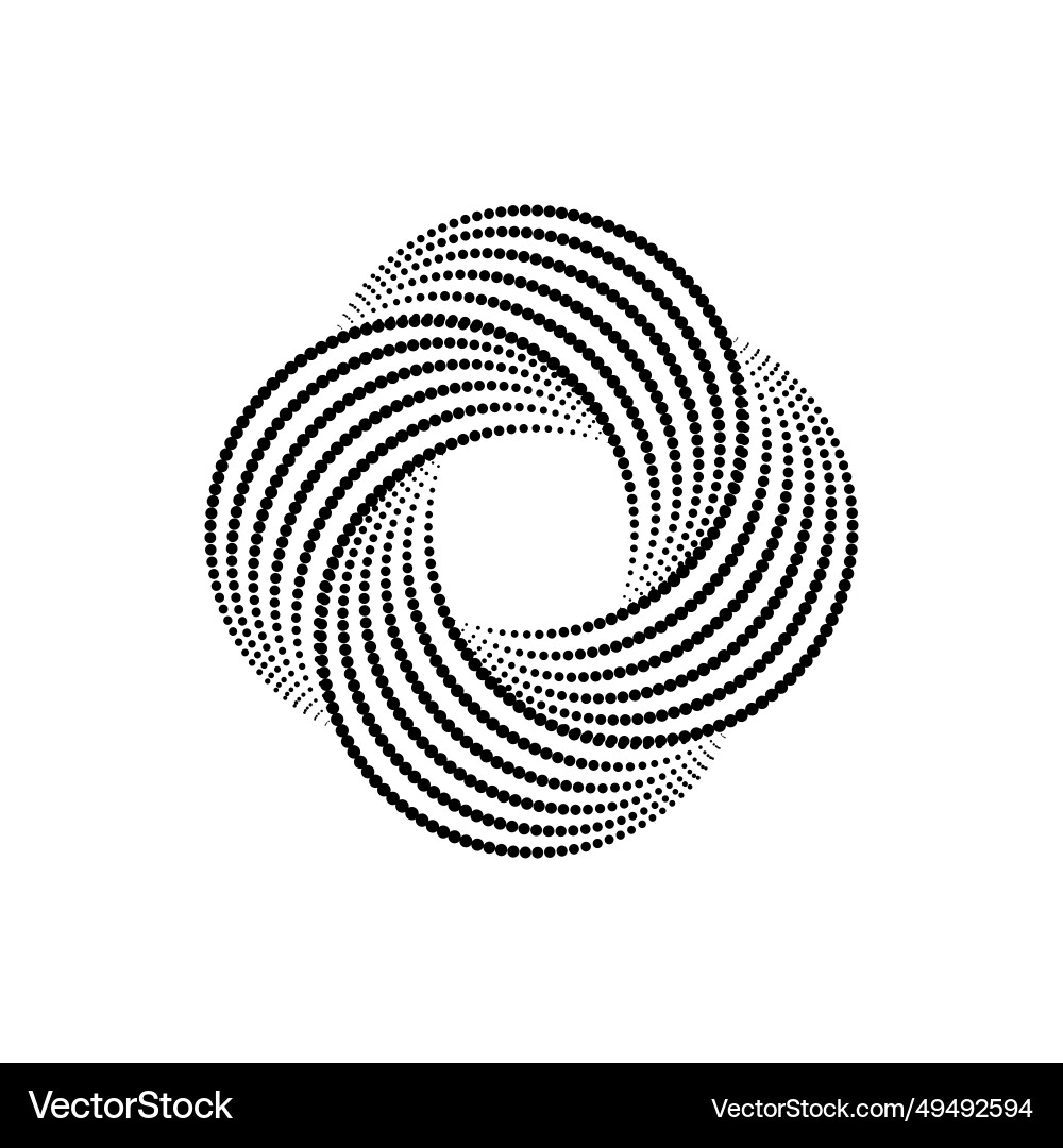 Impossible symbol rounded dotted shape infinite Impossible symbol rounded dotted shape infinite vector image