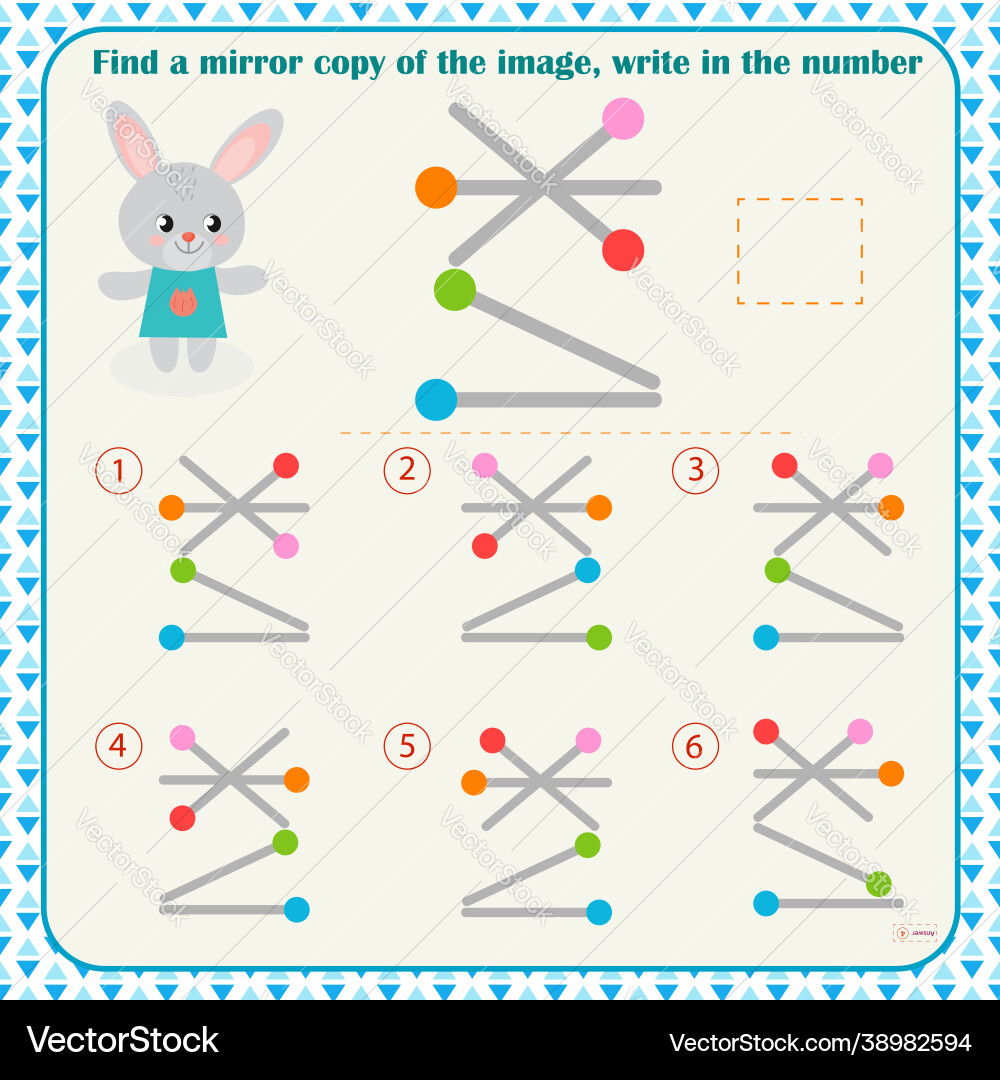 Logic puzzle game for children select and write Vector Image