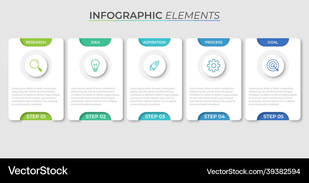 Präsentation Business Infografik Vorlage mit 5 Präsentation Business Infografik Vorlage mit 5 vektorbild