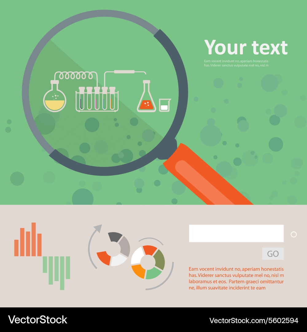 Set of flat design icon for experiment vector image