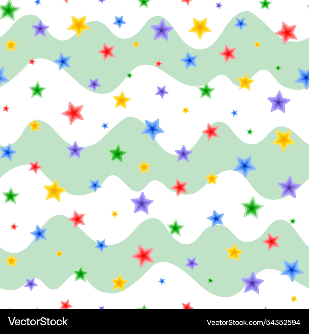 Stars in random chaotic order seamless pattern Stars in random chaotic order seamless pattern vector image