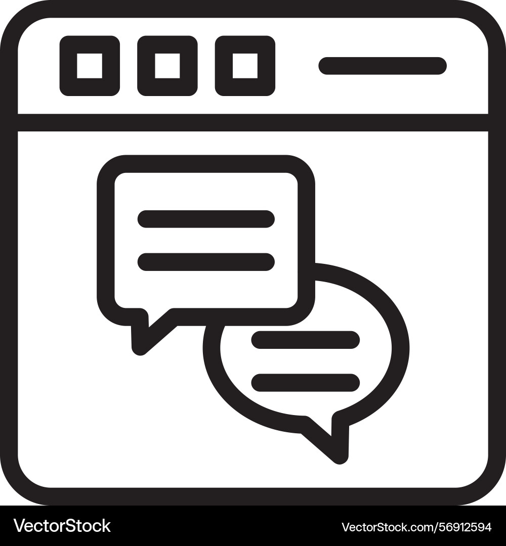 Talk linear style icon design vector image