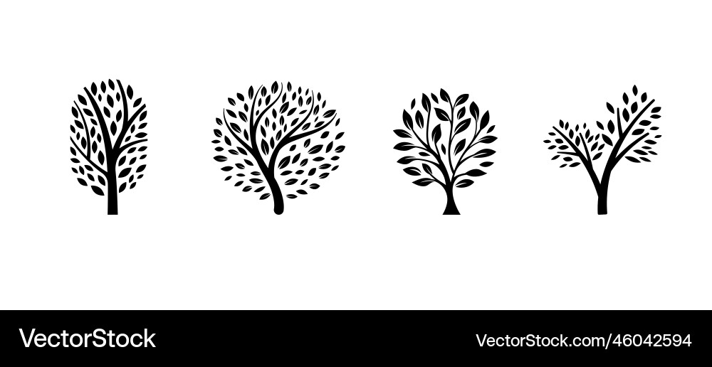 Tree symbols icons design nature trees Tree symbols icons design nature trees Vector Image
