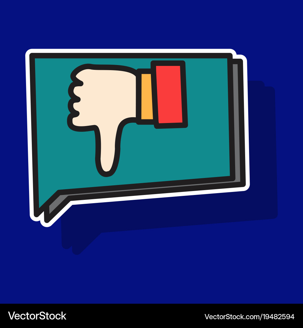 Unlike icon sticker web pointer in eps 10 vector image