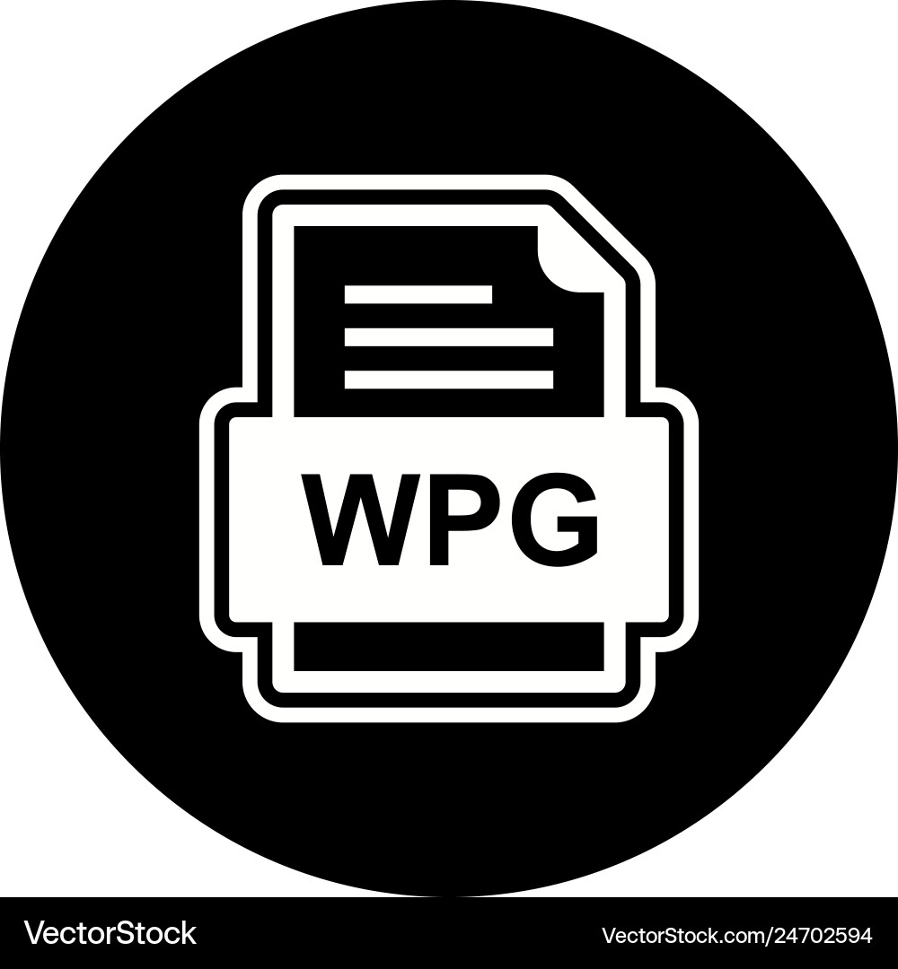 Wpg file document icon Vector Image