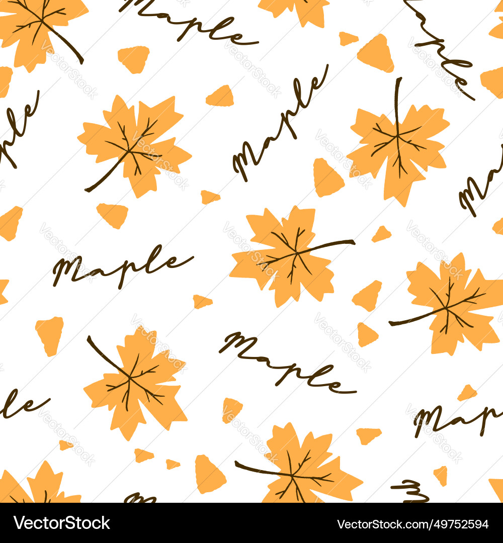 Yellow maple leaf abstraction autumn pattern Yellow maple leaf abstraction autumn pattern vector image