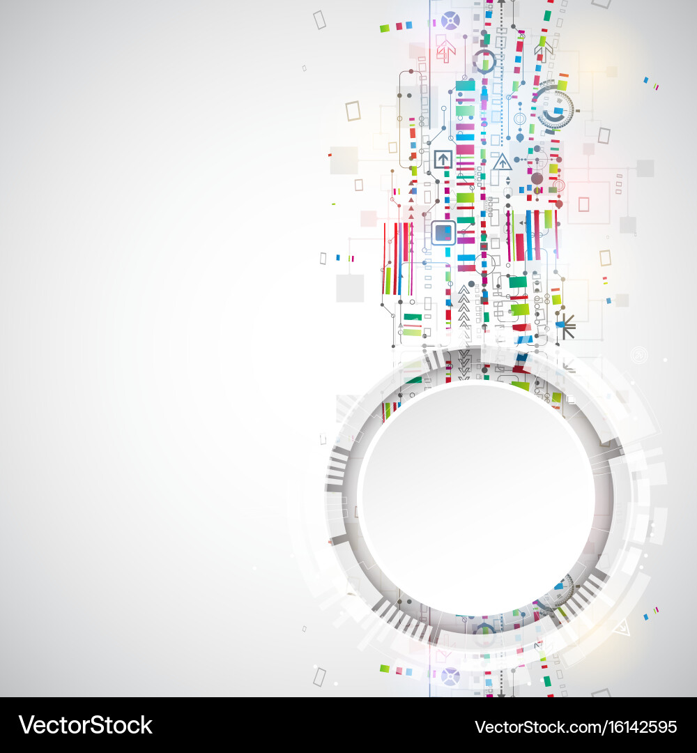 Abstract background with various technological Vector Image