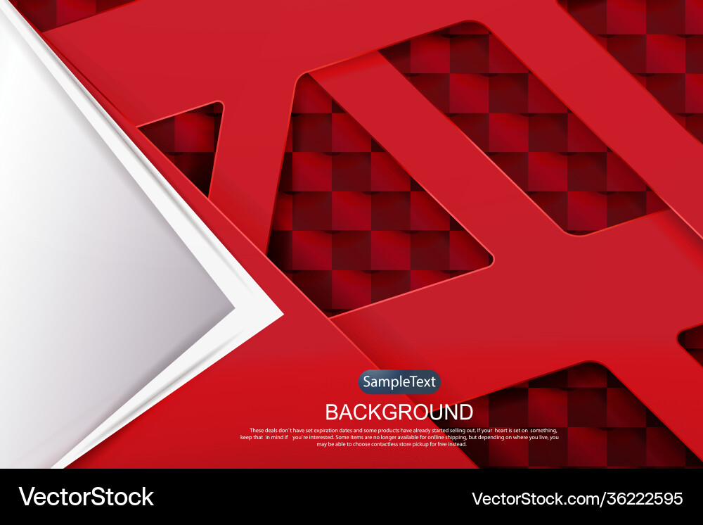 Abstract design in red with a gradient an arrow vector image