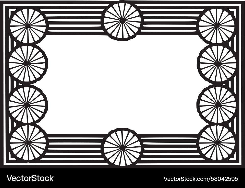 Abstract Radial Frame Pattern Vector Image