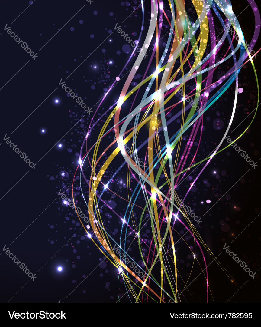 Abstract Sparkling Wave Background vector image