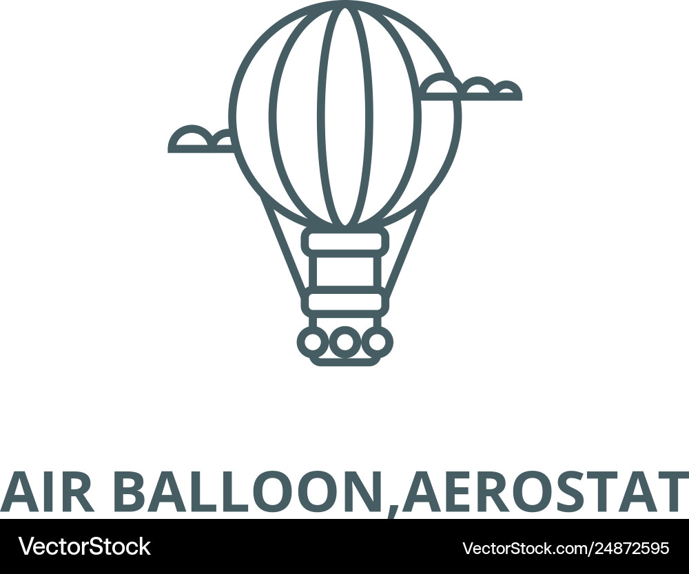 Air balloonaerostat line icon Air balloonaerostat line icon vector image