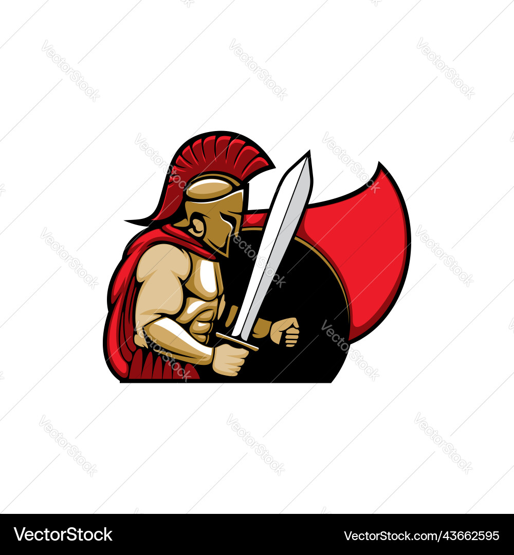 Ancient greek hero isolated gladiator warrior icon Ancient greek hero isolated gladiator warrior icon Vector Image
