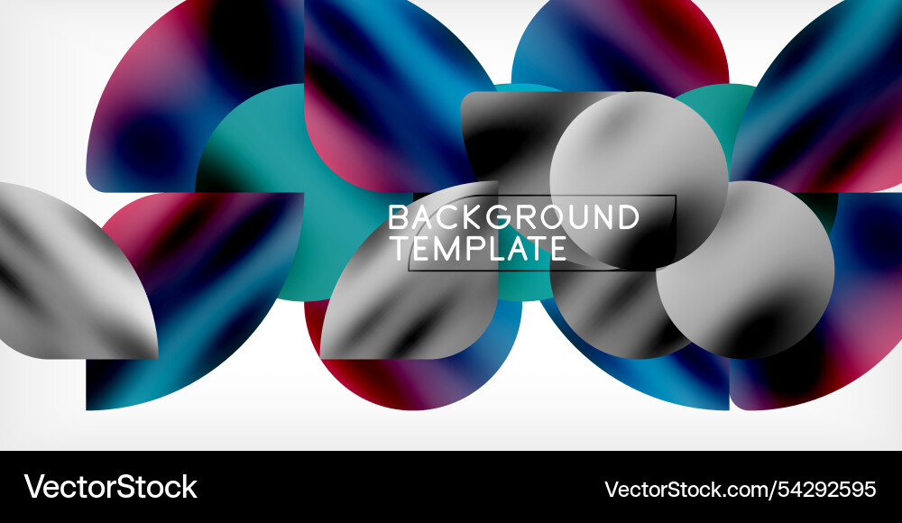 Bright circles with shadows abstract background Vector Image