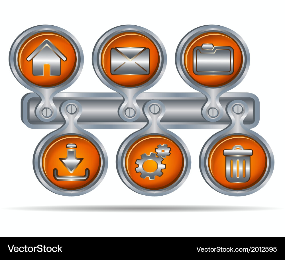 Button icons for website6 Vector Image