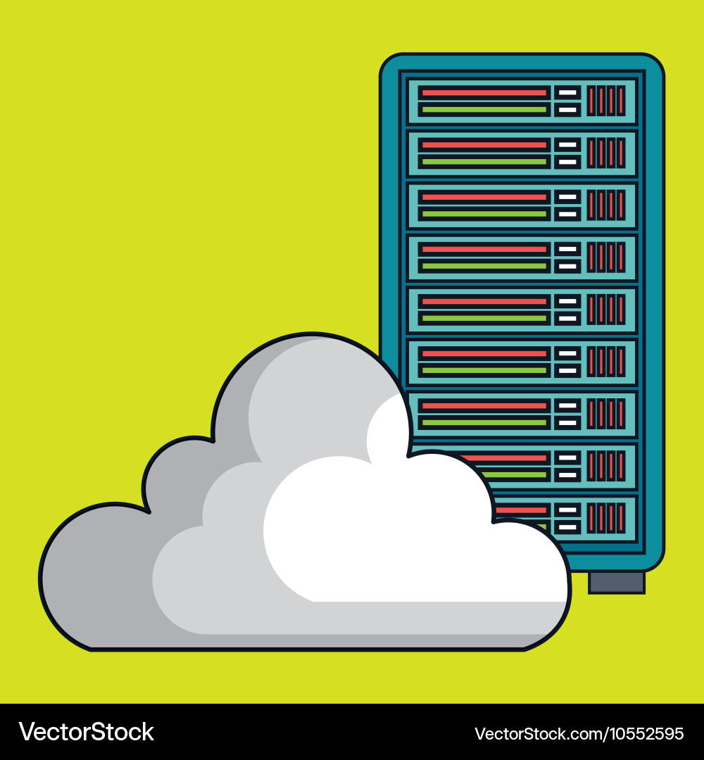 Cloud data base center Vector Image
