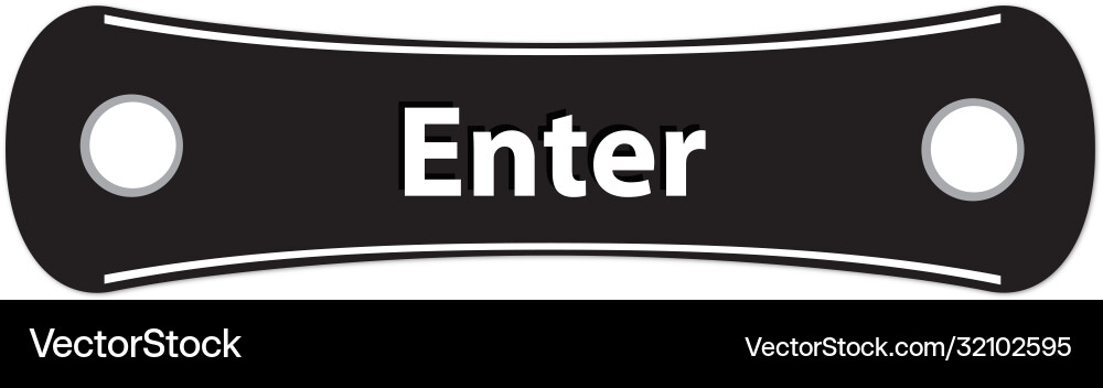 Enter button image vector image