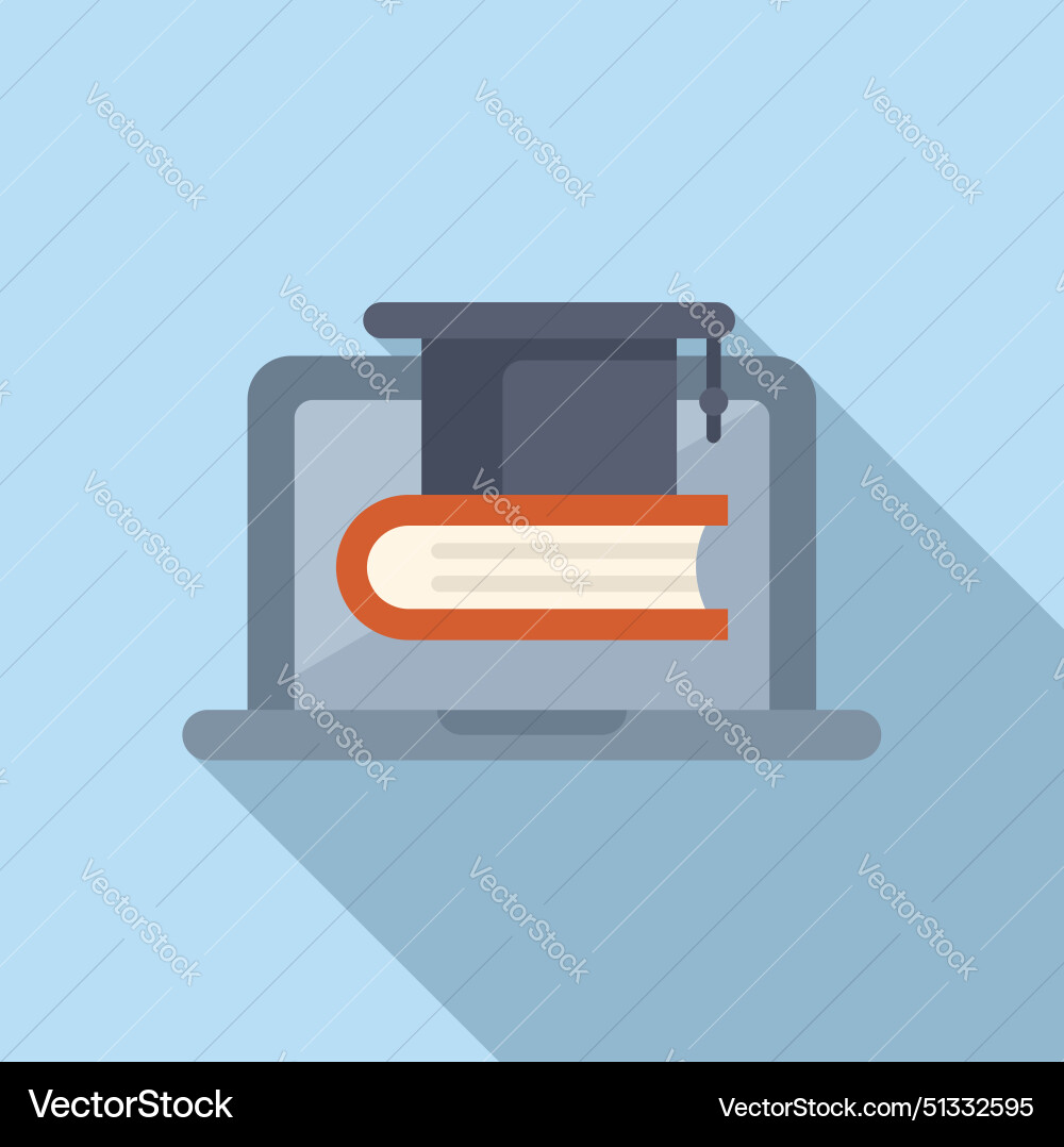Flat design featuring a graduation Royalty Free Vector Image