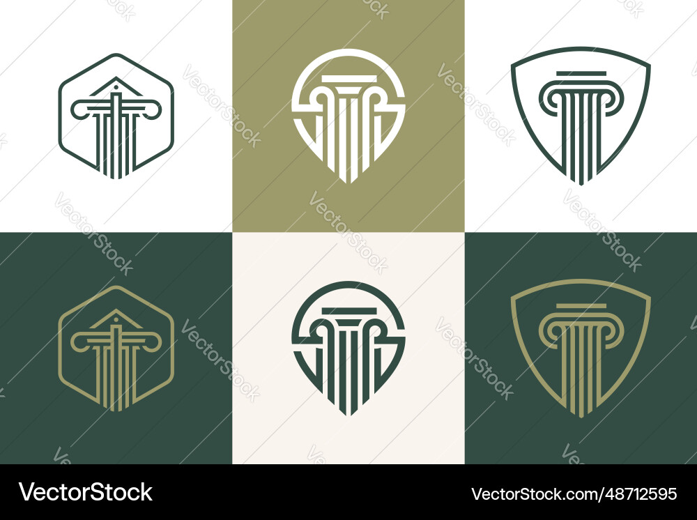 Law firm logo design collection with creative Law firm logo design collection with creative vector image