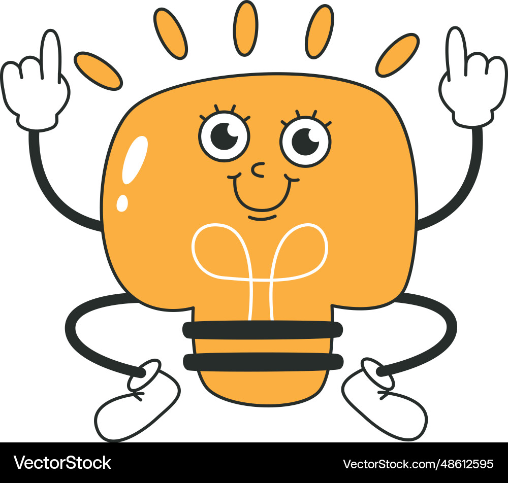 Lighting lamp character vector image