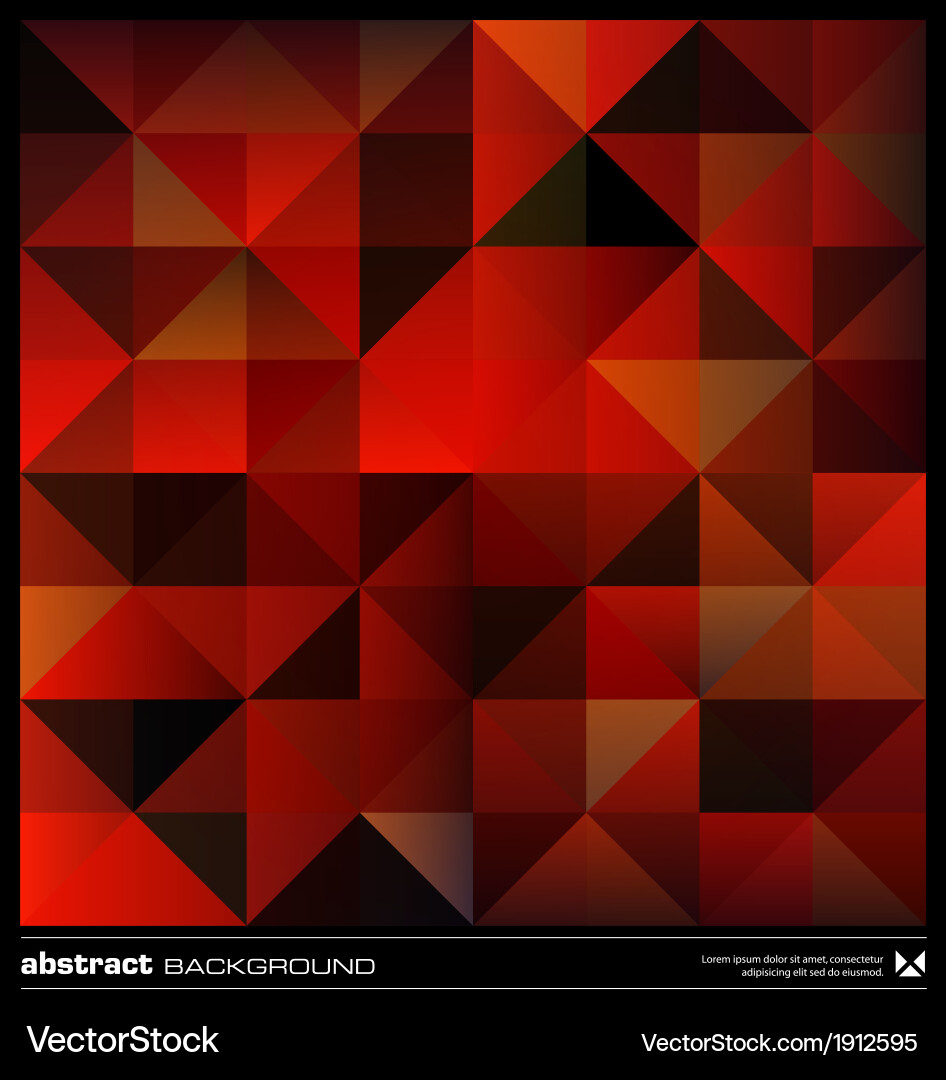 Red triangles background vector image