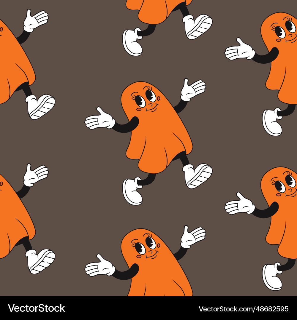 Seamless pattern with ghost Vector Image