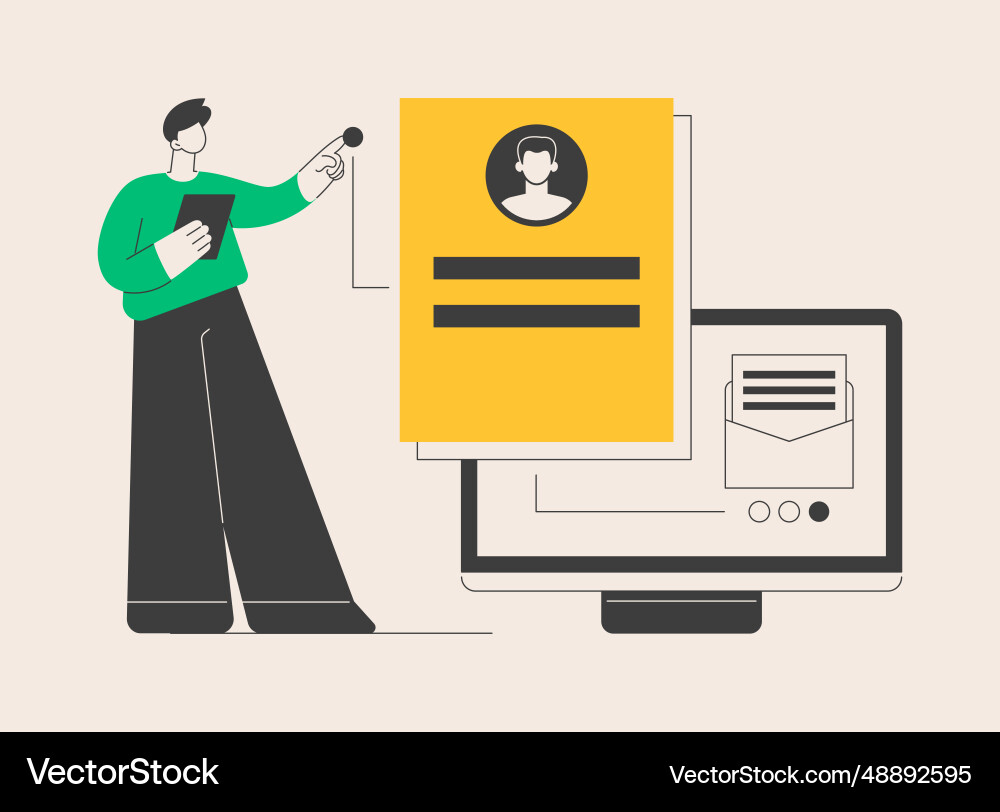 Send your cv abstract concept Send your cv abstract concept Vector Image