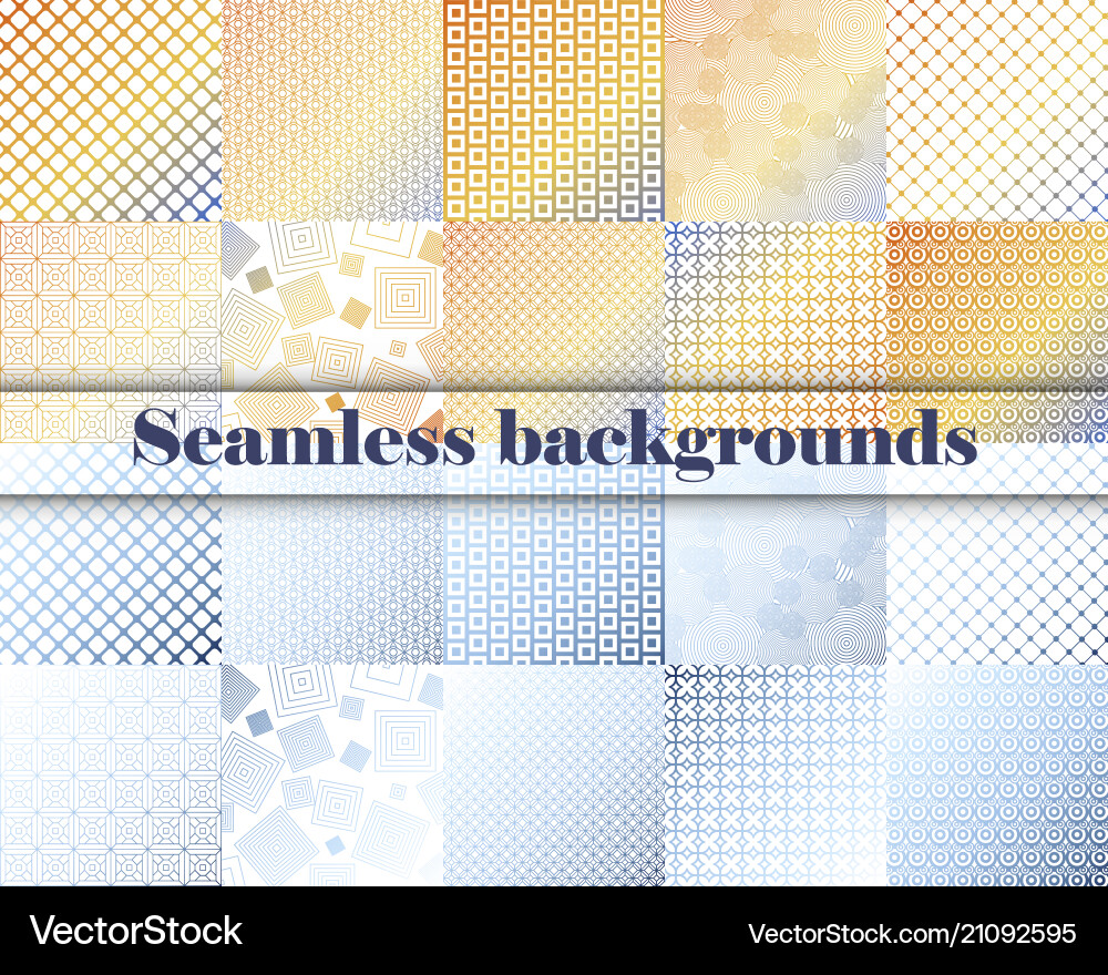 Set of seamless with large and small lines vector image