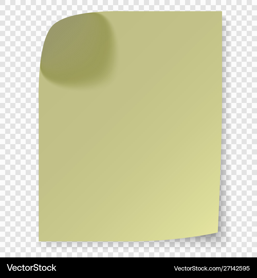 Sticky note isolated on transparent background Sticky note isolated on transparent background vector image
