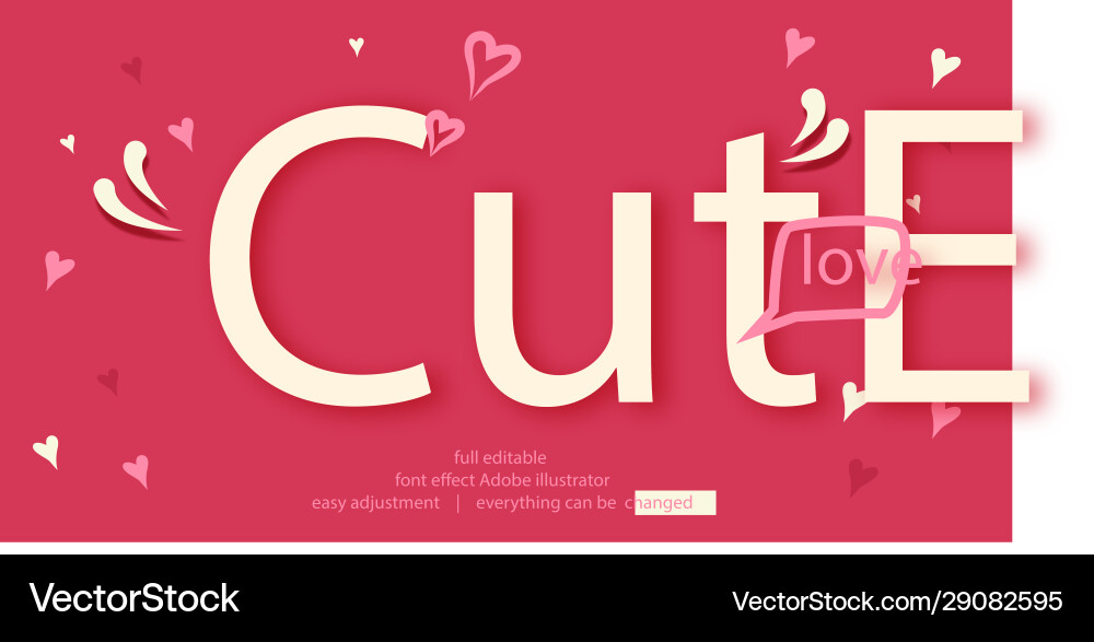 Text effect template easy editable and customize Text effect template easy editable and customize vector image