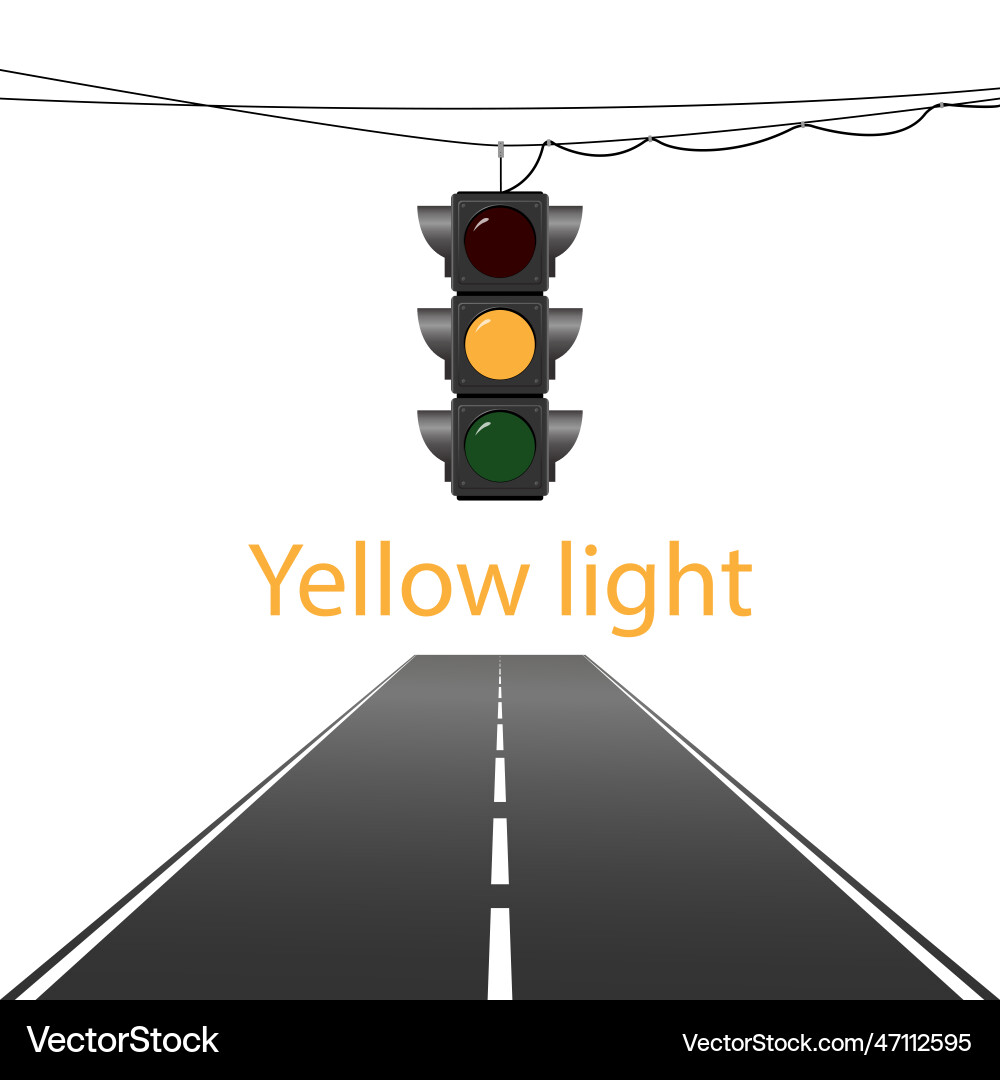 Traffic regulation yellow light Traffic regulation yellow light vector image