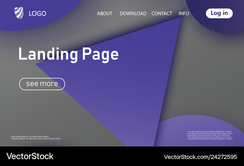 Website landing page material design Website landing page material design vector image