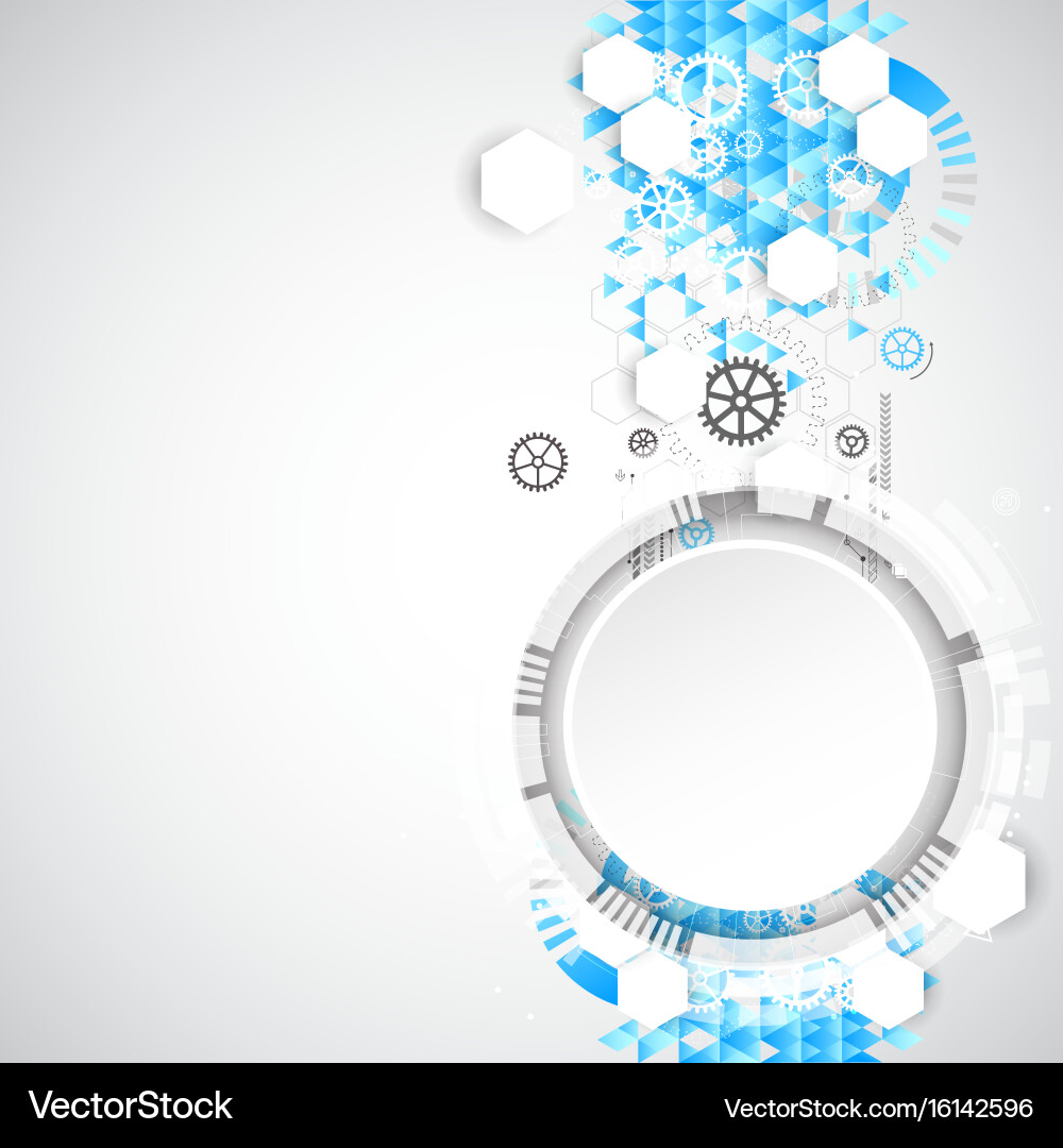 Abstract background with various technological vector image