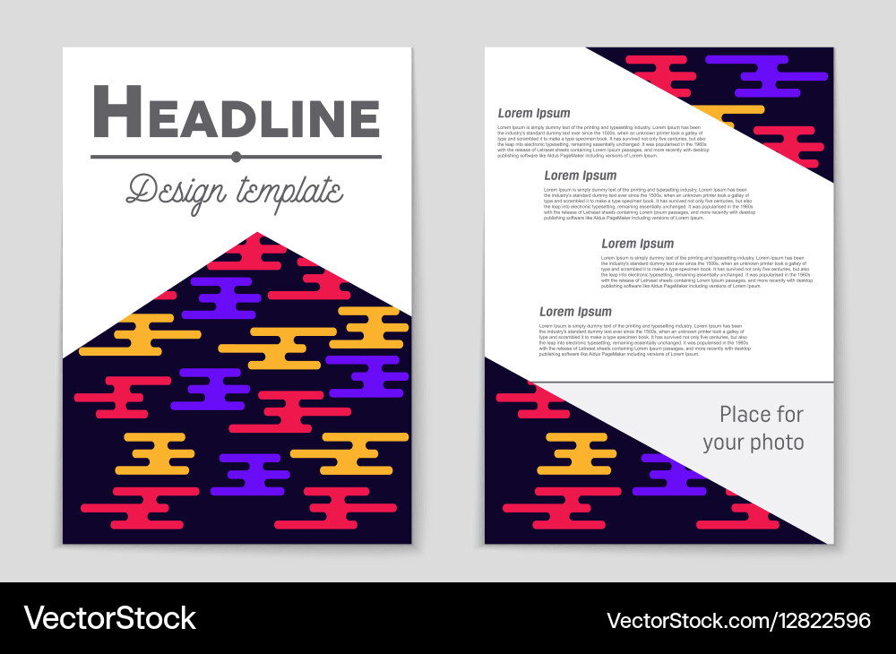 Abstract layout background set for art Vector Image