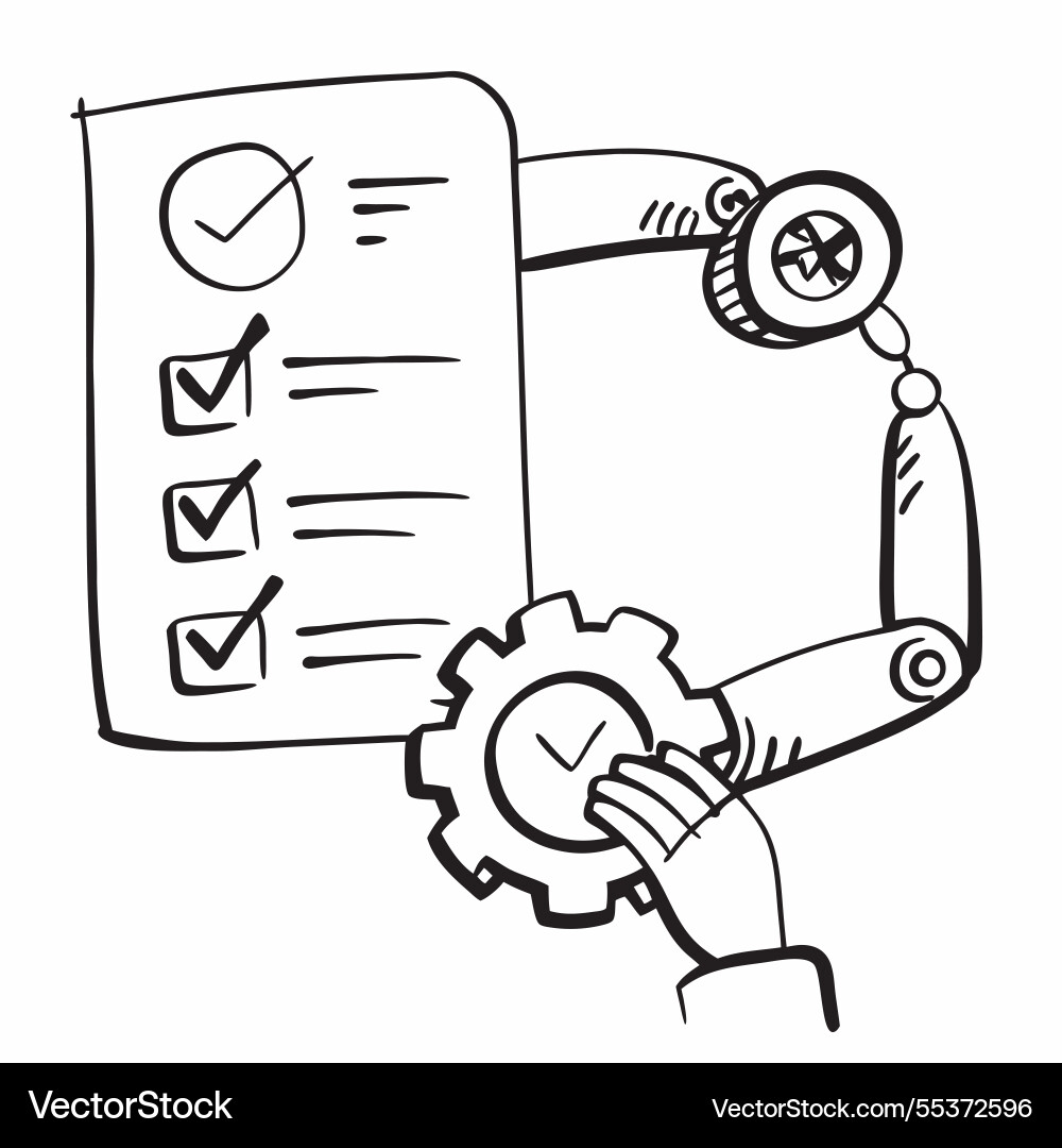 Ai automation and quality control checks concept Ai automation and quality control checks concept vector image