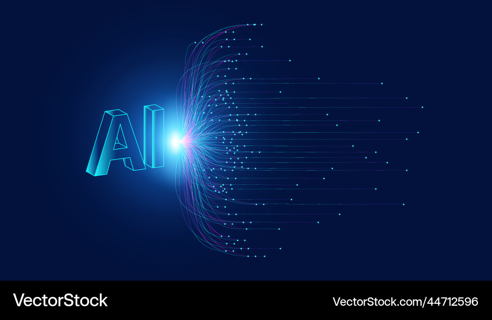AI Data Fiber Network vector image