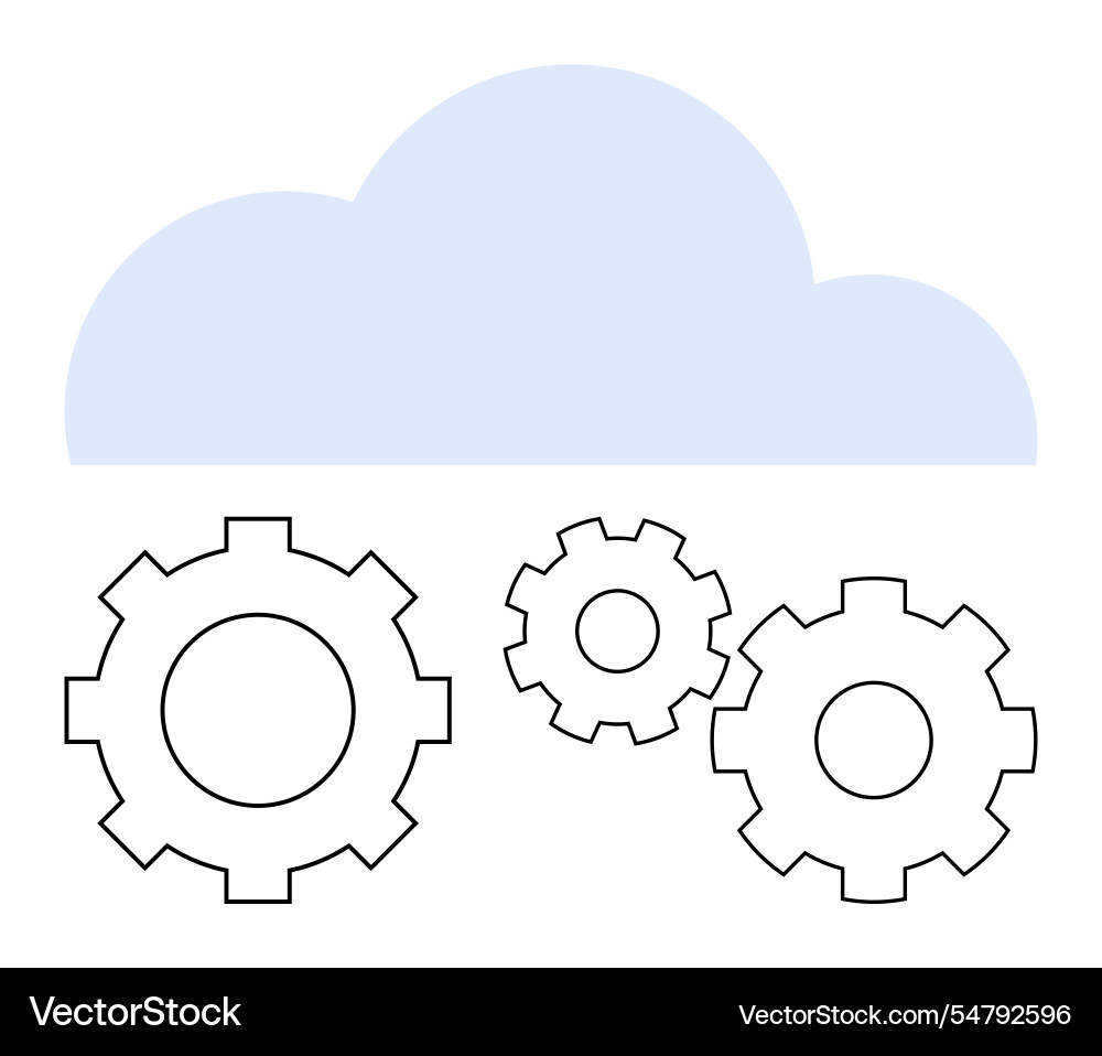 Cloud computing concept with blue and three Cloud computing concept with blue and three vector image
