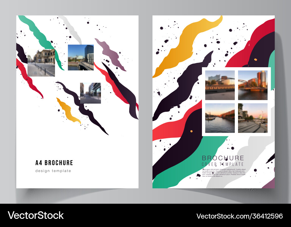 Layout a4 format cover mockups design Layout a4 format cover mockups design vector image