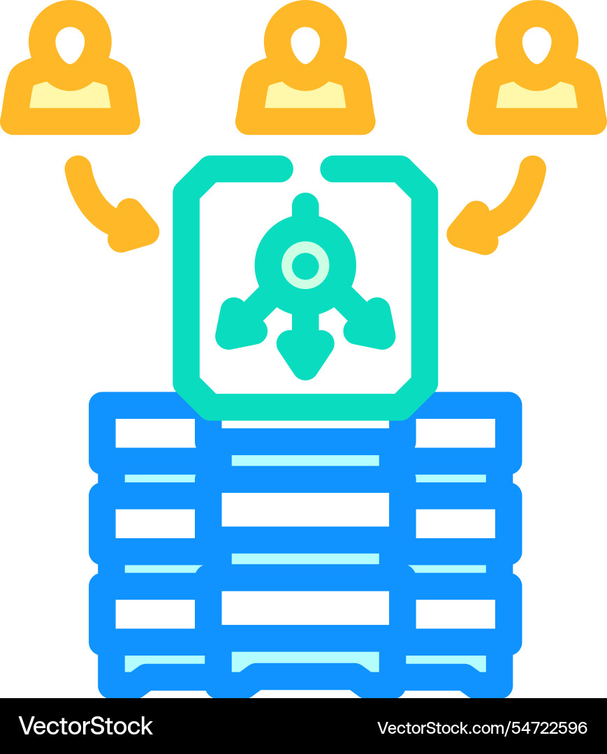 Load balancer data center color icon Load balancer data center color icon vector image